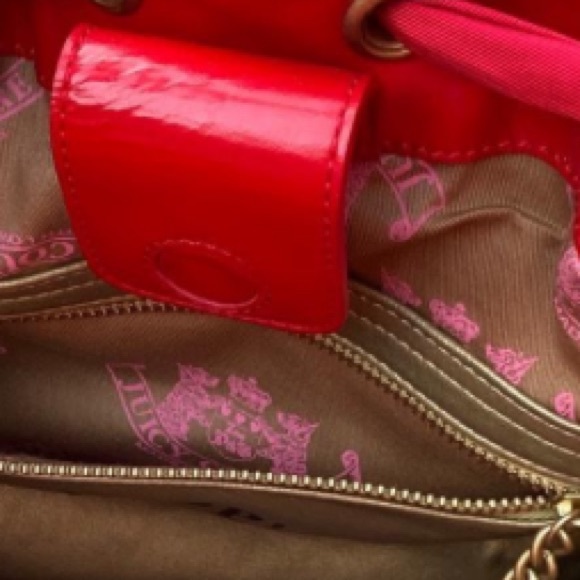 Y2K Juicy Couture CHERRY PRINT VELOUR TERRY DAYDREAMER WEEKENDER BAG CHERRIES - Picture 8 of 15